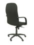 Sillón Letur con mecanismo Basculante avanzado tapizada con Tela color Negro. Equipado con Base poliamida negra, Brazos fijos y Ruedas de nailon 50 mm