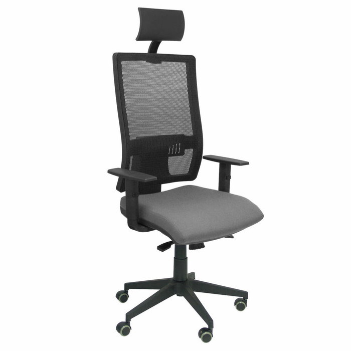 PIQUERAS Y CRESPO Silla Horna con Mecanismo Sincro, Malla Negra y Asiento Bali Gris PIQUERAS Y CRESPO Silla Horna con Mecanismo Sincro, Malla Negra y Asiento Bali Gris