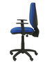 Silla de oficina Elche con mecanismo Contacto permanente básico tapizada con Tela color Azul. Equipada con Base poliamida negra, Brazos 1D y Ruedas de nailon 50 mm