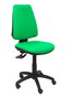 Silla de oficina Elche con mecanismo Asincro tapizada con Tela color Verde. Equipada con Base poliamida negra, Sin brazos y Ruedas de nailon 50 mm