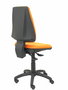 Silla de oficina Elche con mecanismo Asincro tapizada con Tela color Naranja. Equipada con Base poliamida negra, Sin brazos y Ruedas de nailon 50 mm