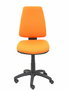 Silla de oficina Elche con mecanismo Asincro tapizada con Tela color Naranja. Equipada con Base poliamida negra, Sin brazos y Ruedas de nailon 50 mm