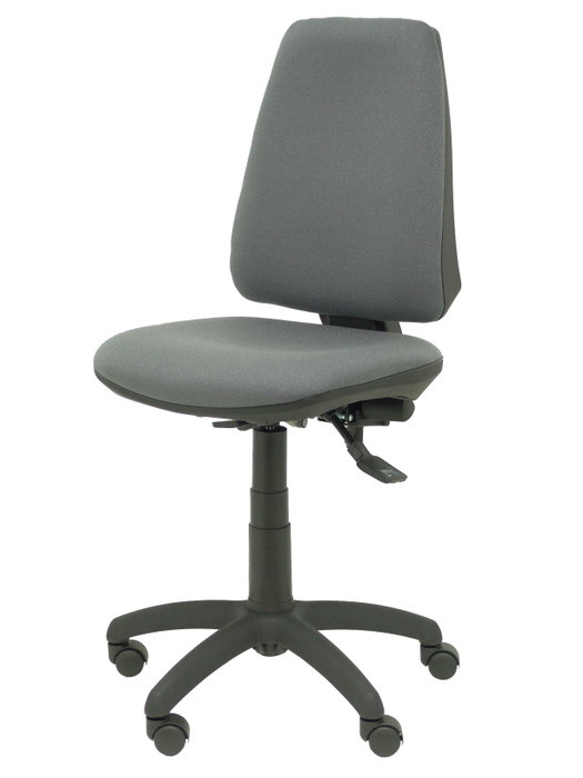 Silla de oficina Elche con mecanismo Asincro tapizada con Tela color Gris. Equipada con Base poliamida negra, Sin brazos y Ruedas de nailon 50 mm Silla de oficina Elche con mecanismo Asincro tapizada con Tela color Gris. Equipada con Base poliamida negra, Sin brazos y Ruedas de nailon 50 mm