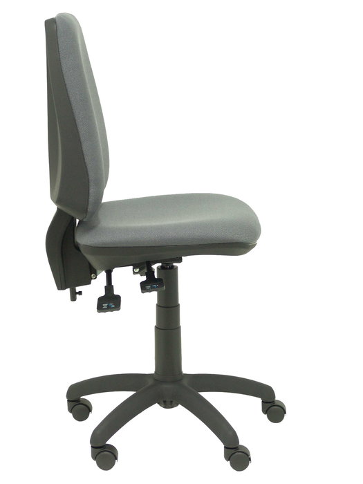 Silla de oficina Elche con mecanismo Asincro tapizada con Tela color Gris. Equipada con Base poliamida negra, Sin brazos y Ruedas de nailon 50 mm Silla de oficina Elche con mecanismo Asincro tapizada con Tela color Gris. Equipada con Base poliamida negra, Sin brazos y Ruedas de nailon 50 mm