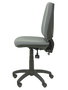 Silla de oficina Elche con mecanismo Asincro tapizada con Tela color Gris. Equipada con Base poliamida negra, Sin brazos y Ruedas de nailon 50 mm