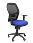 Piqueras y Crespo Silla Jorquera con Respaldo de Malla Negro y Asiento Azul Bali