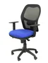 Piqueras y Crespo Silla Jorquera con Respaldo de Malla Negro y Asiento Azul Bali