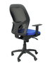 Piqueras y Crespo Silla Jorquera con Respaldo de Malla Negro y Asiento Azul Bali