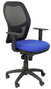PIQUERAS Y CRESPO Silla Jorquera con respaldo de malla negro y asiento azul