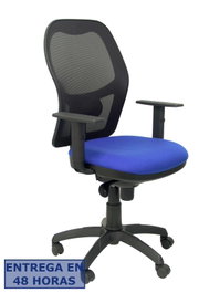 Piqueras Y Crespo Silla Jorquera Malla Negra y Asiento Bali Azul