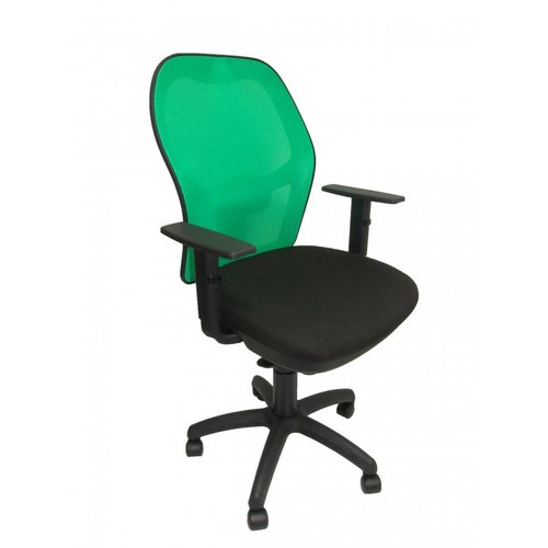 Silla Piqueras Y Crespo Jorquera Brazos Regulables Mecanismo Sincro Con Regulador De Tension Respaldo De Malla Verde Y Asiento Tapizado Bali Negro Silla Piqueras Y Crespo Jorquera Brazos Regulables Mecanismo Sincro Con Regulador De Tension Respaldo De Malla Verde Y Asiento Tapizado Bali Negro