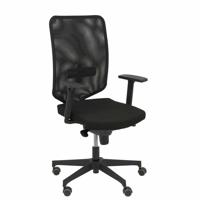 PIQUERAS Y CRESPO Silla de oficina Ossa con mecanismo Sincro y tejido Bali Negro