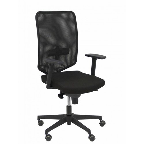 PIQUERAS Y CRESPO Silla de oficina Ossa con mecanismo Sincro y tejido Bali Negro