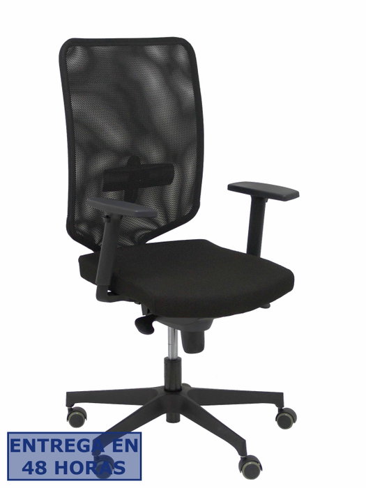 PIQUERAS Y CRESPO Silla de oficina Ossa con mecanismo Sincro y tejido Bali Negro