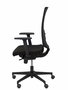 Silla de oficina Ossa con mecanismo Sincro tapizada con Tela color Negro. Equipada con lumbar 1D, Brazos 1D y Ruedas de parqué