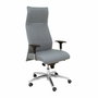 PIQUERAS Y CRESPO Sillón Albacete Gris con Mecanismo Sincro y Base de Aluminio