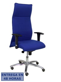 PIQUERAS Y CRESPO Sillón Albacete con Mecanismo Sincro y Tela Azul