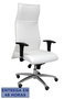 PIQUERAS Y CRESPO Sillón Albacete Blanco con Mecanismo Sincro y Base de Aluminio