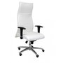 PIQUERAS Y CRESPO Sillón Albacete Blanco con Mecanismo Sincro y Base de Aluminio