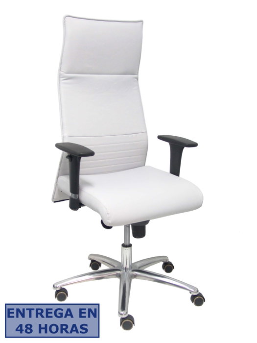PIQUERAS Y CRESPO Sillón Albacete con Mecanismo Sincro, Similpiel Gris Claro y Base de Aluminio PIQUERAS Y CRESPO Sillón Albacete con Mecanismo Sincro, Similpiel Gris Claro y Base de Aluminio