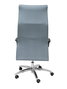 Sillón Albacete con mecanismo Sincro tapizada con Tela color Gris. Equipado con Base aluminio, Brazos 1D y Ruedas de parqué