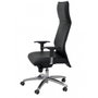 PIQUERAS Y CRESPO Sillón Albacete XL Negro con Mecanismo Sincro y Base de Aluminio