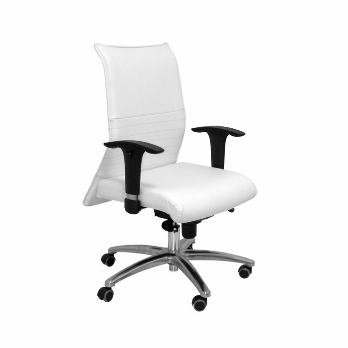 PIQUERAS Y CRESPO Silla Albacete Confidente, Similpiel Blanco, Mecanismo Sincro