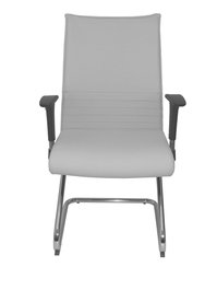 Silla Albacete confidente tapizada con Similpiel color Blanco. Brazos 1D y No aplica