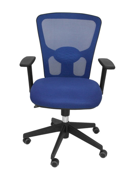 Silla de oficina Pozuelo con mecanismo Sincro tapizada con Tela color Azul. Equipada con lumbar 2D, Brazos 2D y Ruedas de parqué Silla de oficina Pozuelo con mecanismo Sincro tapizada con Tela color Azul. Equipada con lumbar 2D, Brazos 2D y Ruedas de parqué