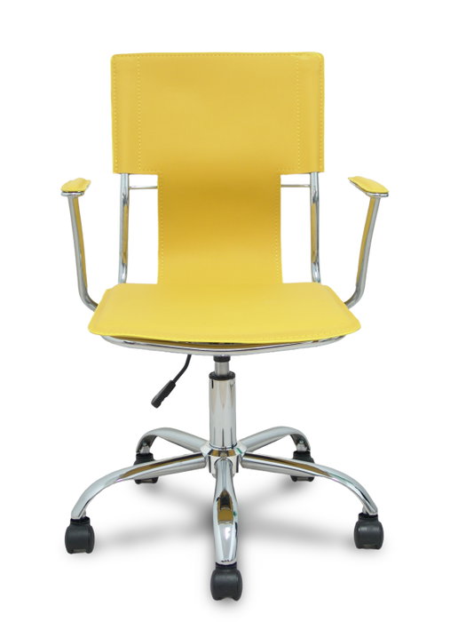 Piqueras y Crespo Bogarra Silla Giratoria con Brazos Fijos Amarillo