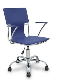 Piqueras y crespo Silla Bogarra azul de símil piel
