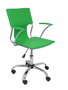 PIQUERAS Y CRESPO Silla Bogarra verde con brazos fijos
