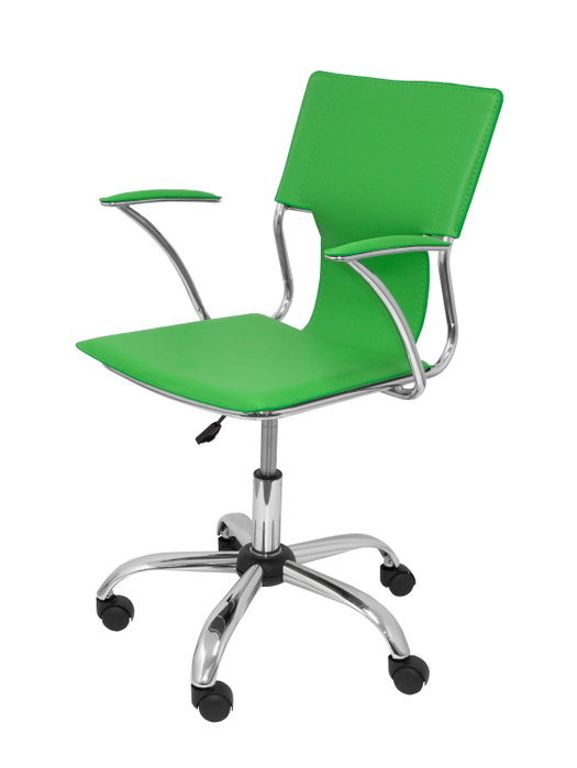 PIQUERAS Y CRESPO Silla Bogarra verde con brazos fijos PIQUERAS Y CRESPO Silla Bogarra verde con brazos fijos