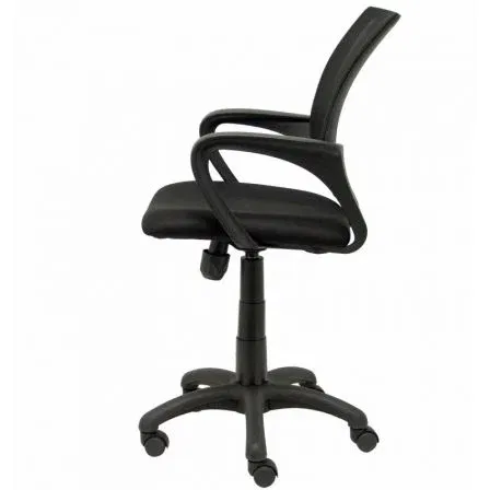 Piqueras y Crespo Vianos 312NE - Silla de Oficina Operativa, Respaldo de Malla, Brazos Fijos, Mecanismo Basculante, Color Negro, Certificación UNE-EN-1335