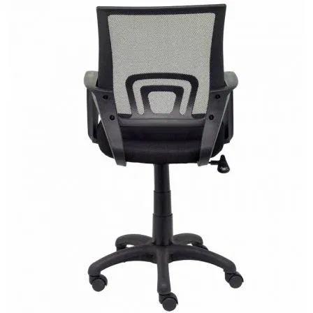 Piqueras y Crespo Vianos 312NE - Silla de Oficina Operativa, Respaldo de Malla, Brazos Fijos, Mecanismo Basculante, Color Negro, Certificación UNE-EN-1335