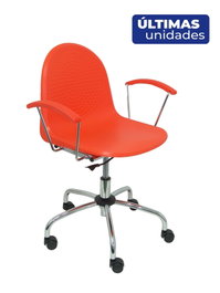 PIQUERAS Y CRESPO Silla Ves giratoria color naranja