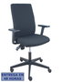 Piqueras y Crespo Silla de Oficina I-Line con Brazos Regulables Negro