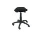 Silla de oficina Lietor con mecanismo Giratorio tapizada con Tela color Negro. Equipada con Base poliamida negra, Sin brazos y Ruedas de nailon 50 mm