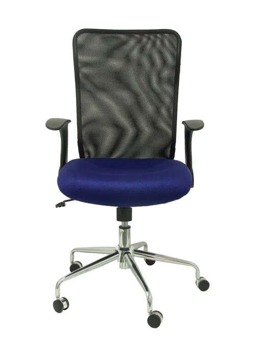 PIQUERAS Y CRESPO Silla Minaya con Asiento Azul y Respaldo Negro