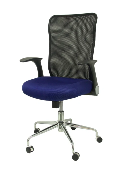 PIQUERAS Y CRESPO Silla Minaya con Asiento Azul y Respaldo Negro