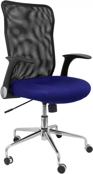 PIQUERAS Y CRESPO Silla Minaya con Asiento Azul y Respaldo Negro