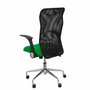 PIQUERAS Y CRESPO Silla Minaya con Brazos Abatibles, Asiento Verde y Respaldo de Malla Negro