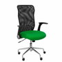 PIQUERAS Y CRESPO Silla Minaya con Brazos Abatibles, Asiento Verde y Respaldo de Malla Negro