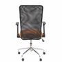 PIQUERAS Y CRESPO Silla Minaya con brazos abatibles, asiento naranja y respaldo de malla negro