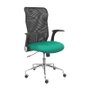 PIQUERAS Y CRESPO Silla Minaya con Respaldo de Malla Negro y Asiento Bali Verde