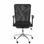 PIQUERAS Y CRESPO Silla Minaya con brazos abatibles, respaldo de malla negro y asiento gris oscuro