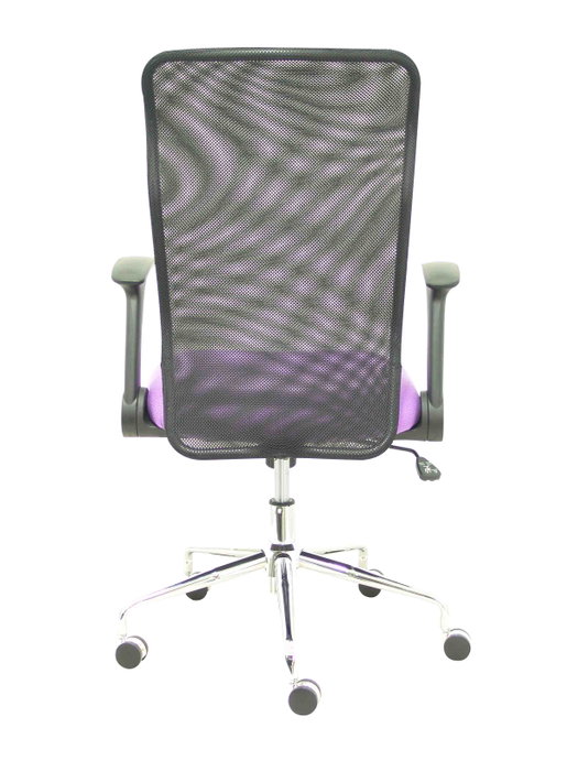 PIQUERAS Y CRESPO Silla Minaya con respaldo de malla negro y asiento Bali lila