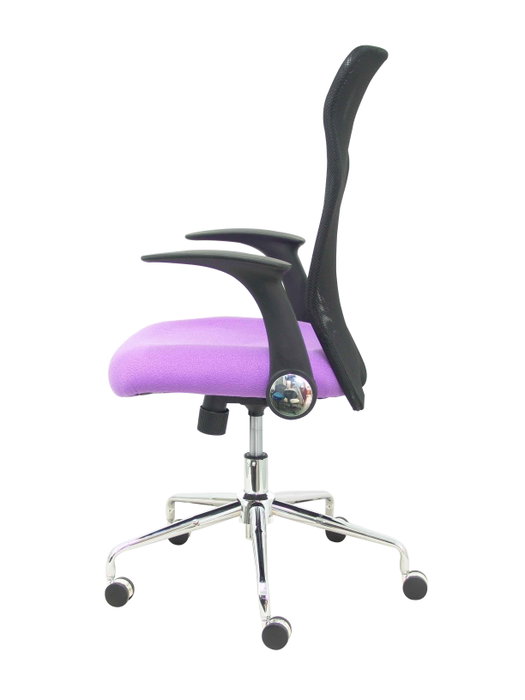 PIQUERAS Y CRESPO Silla Minaya con respaldo de malla negro y asiento Bali lila