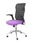 PIQUERAS Y CRESPO Silla Minaya con respaldo de malla negro y asiento Bali lila