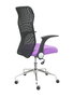 PIQUERAS Y CRESPO Silla Minaya con respaldo de malla negro y asiento Bali lila
